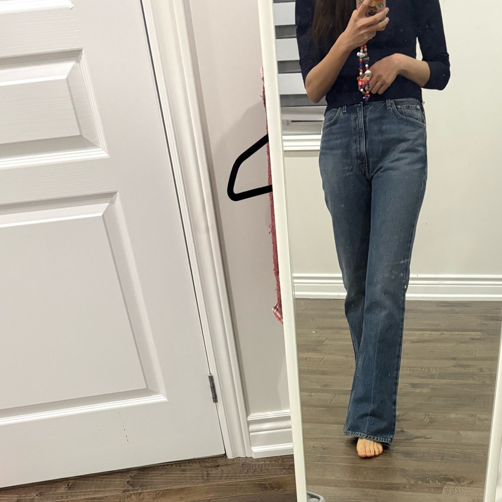 NWT Agolde Vintage Blue Flare Women's Jeans